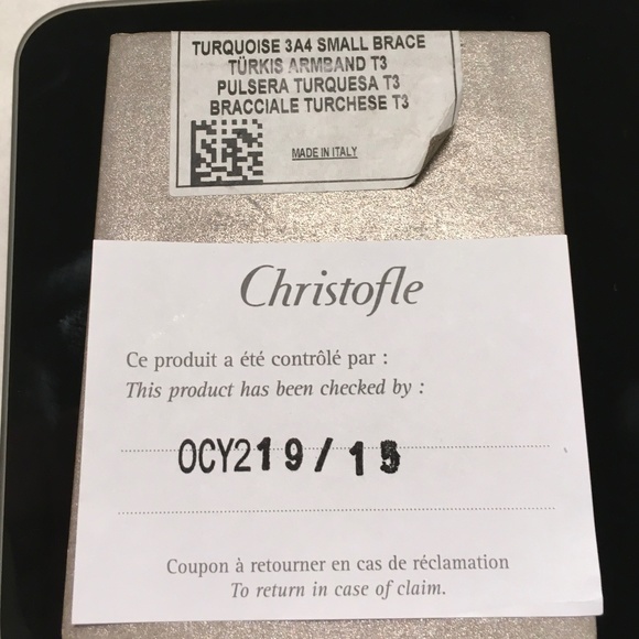 CHRISTOFLE Duo Complice Silver (925)  Leather Wrap Bracelet Turquoise Sm… - Picture 12 of 14